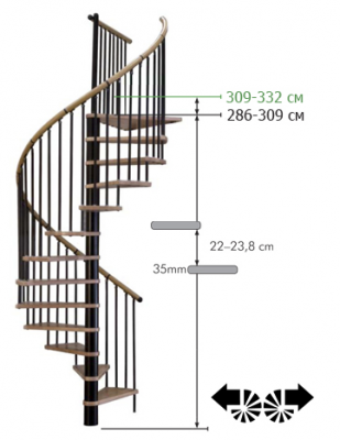 Винтовая лестница SPIRAL DECOR 120